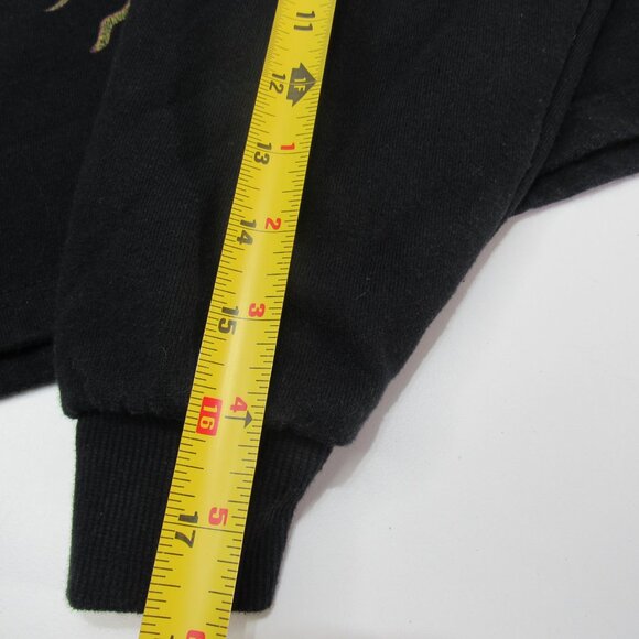 Sublime Hooded Cropped Sweatshirt Sun Logo Black Womens M Punk Skater Emo Y2K - Picture 5 of 6